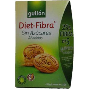 Galletas Diet Fibra S/A 450 Gr. Gullon