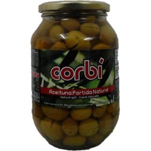 Aceitunas Partidas Natural 500 Gr. Corbi