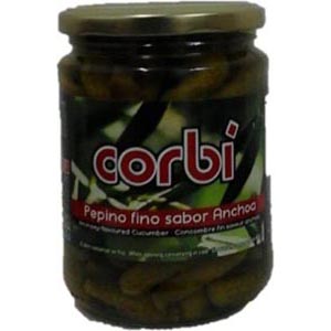 Pepinillo Sabor Anchoa Fino 250 Gr. Corbi