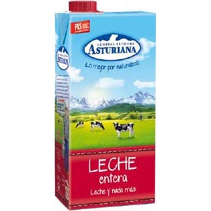 Leche Entera 1 L. Uht P*6 Asturiana