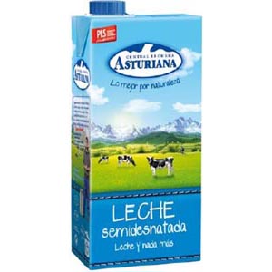 Leche Semi 1 L. Uht P*6 Asturiana