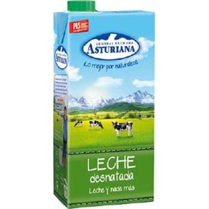 Leche Desnatada 1 L. Uht P*6 Asturiana
