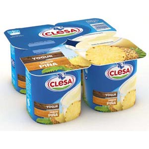 419 Yogur Sabor Piña 4X125Gr. Clesa