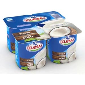 348 Yogur Sabor Coco 4X125Gr. Clesa