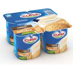 423 Yogur Sabor Galleta 4X125 Gr. Clesa