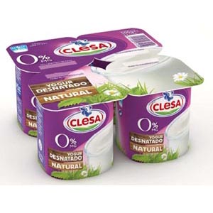 475 Yogur Desnatado Natural 4X125 Gr. Clesa