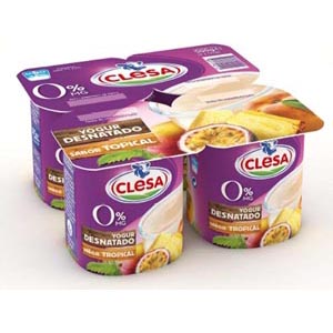 455 Yogur Desnatado Tropical 4X125 Gr. Clesa